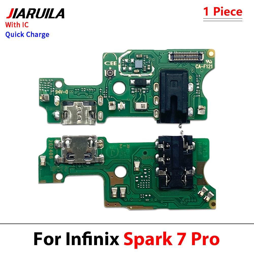 11Pcs Charging Port Flex Cable For Infinix Hot 6 Hot 11i Spark 7 Pro Tecno Pop 1 Plus USB Charger Dock Connector With Microphone