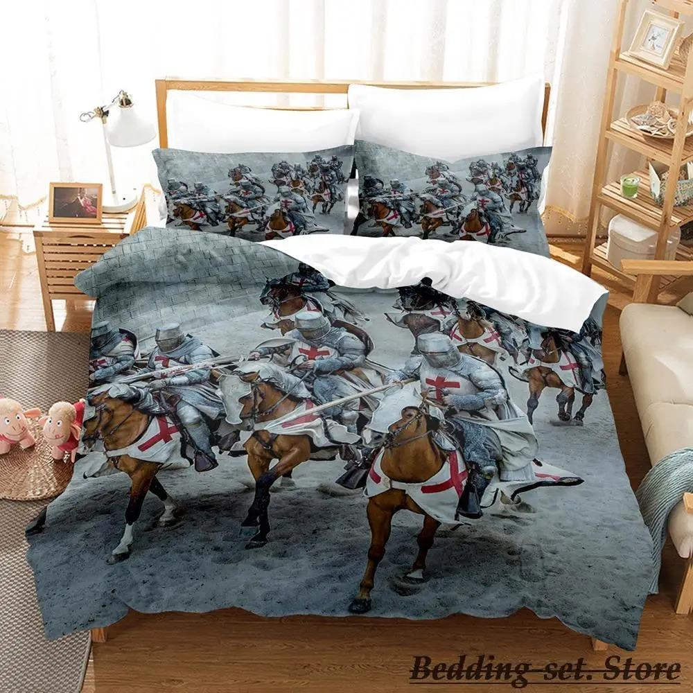 

Christian Knights Templar Bedding Set Single Twin Full Queen King Size Bed Set Aldult Kid Bedroom Duvetcover Sets parure de lit 70x133cm 2pcs