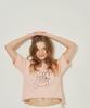 SARANAGI Se0525-Crop T-Shirt(Pink)