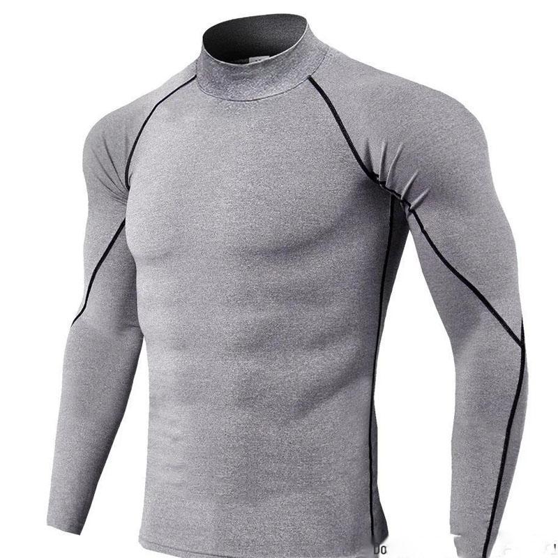 2024PRO Men's Slim Fit High Collar Quick-Dry Long Sleeve Cycling T-Shirt