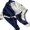 Autumn and winter new geometric jacquard square scarf women's double-sided imitation cashmere large shawl light luxury high sense thickened warm scarf
