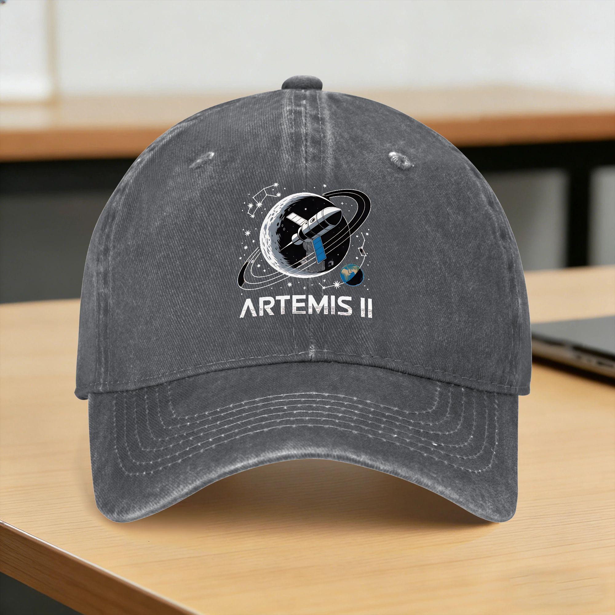 Кепка-тракер Artemis II Back to the Moon 2026 Sun Унисекс-Подростковый Дизайн Весенняя Классическая Спортивная Оптовая Продажа Бейсболок One Size темно серый