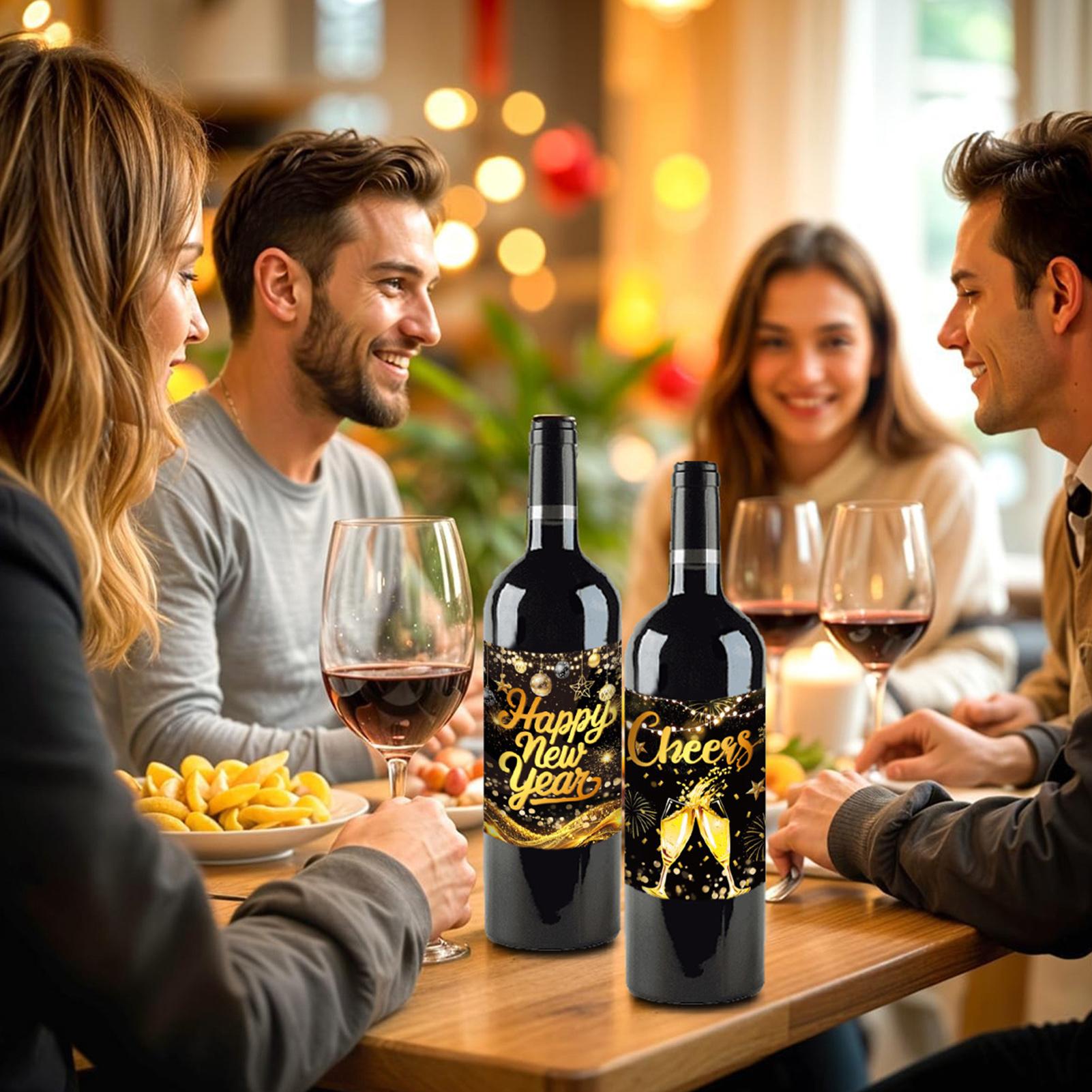 Wine Labels For Bottles Long-Lasting Adhesion 2026 Happy New Year Party Supplies 2026 Happy New Year Stickers For Bottles For China Mainland