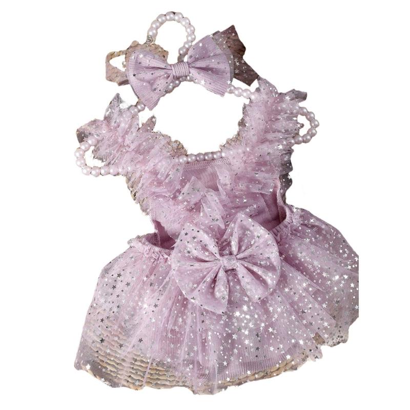 

Soft and Breathable Baby Girls Tulle Skirt with Matching Headwear Props for Newborns Photoshoots and Celebrations 0 to 1 month