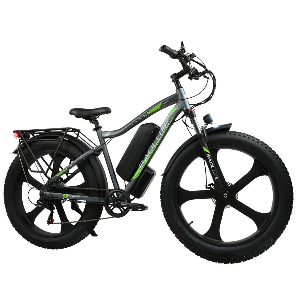 BAOLUJIE DP-2620 Integrated Wheel Adult E-Mountain Bike  500W Motor 48V13AH Battery 26 Inch Fat Tires Off-Road Electric All-Terrain Electric Bicycle