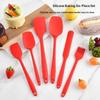 6Pcs Silicone Spatula Set BPA Free Heat Resistant Non-Stick Kitchen Utensils for Baking Cooking Mixing Scraping