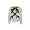 Off-White Bubble Arrow Over Crewneck Abbey Stone Men Tops Green OMBA035F21FLE0021710