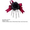 Halloween Hair Pin Skeleton Hand Frame Artificial Rose Flower Bow Decoration Hair Clip Dark Horror Style Hairpin