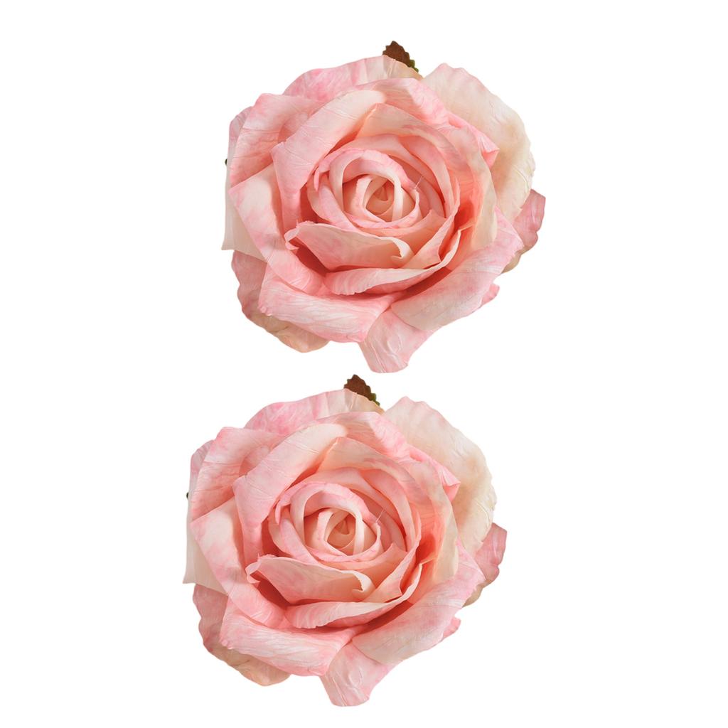 Set Of 2 Decorative Rose Design Curtain Clips Holdbacks Polyester Fabric For Living Room Bedroom Decoration
