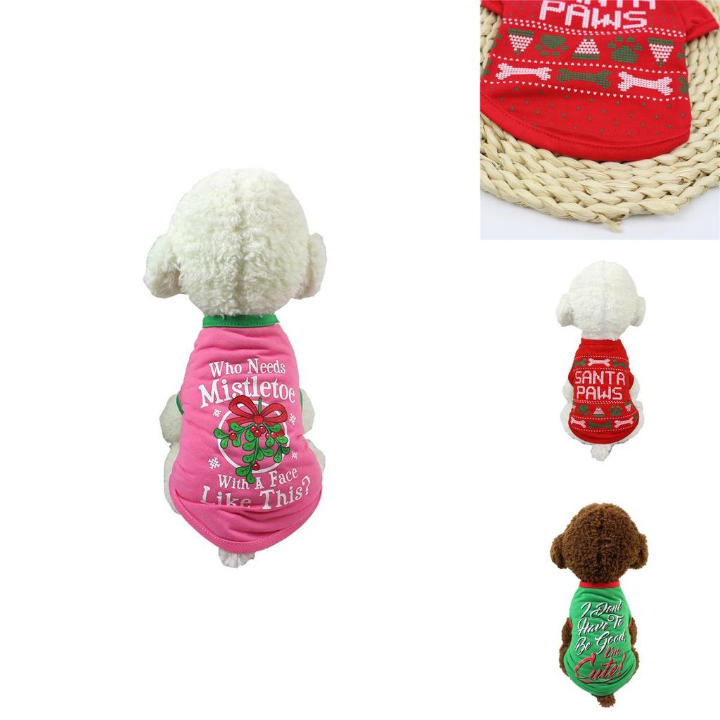 Soft And Warm Christmas Pullover For Dogs And Cats With Fashionable Santa Elf Print