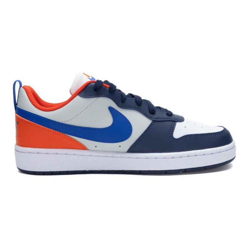 Nike Court Borough Breathable Low Top Kids' Skateboarding Shoes White Blue Sneakers DV5456-401