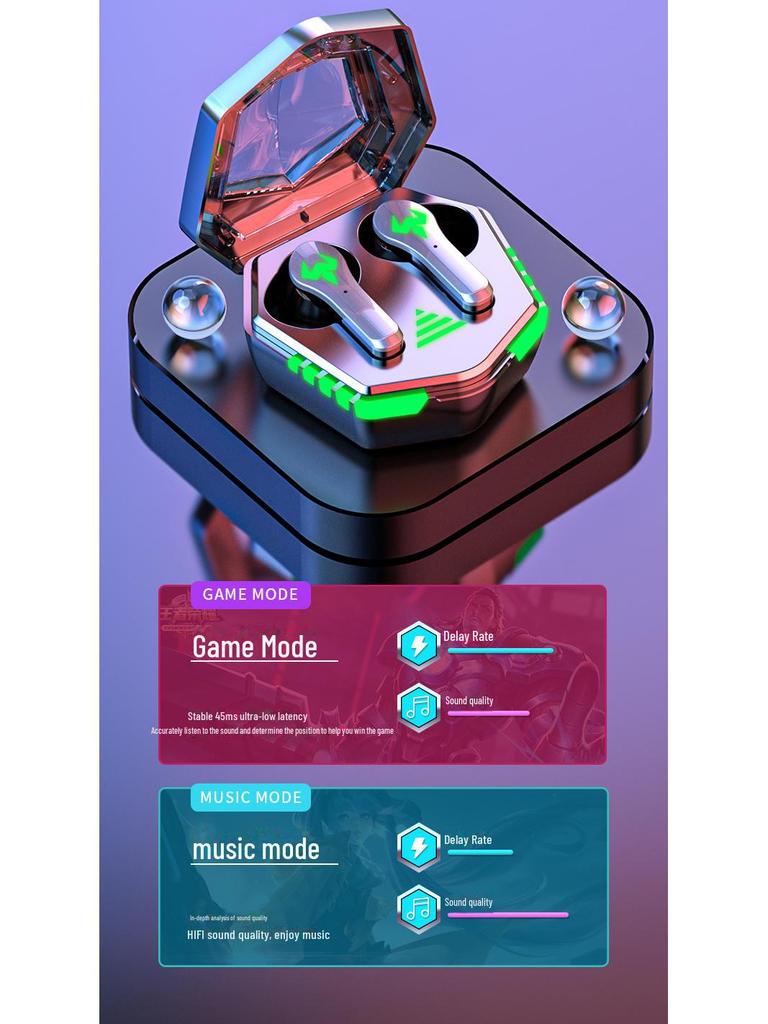 N35 Dual-Mode Bluetooth-Headset: Echt kabellos, Umschaltbare Musik- und Spielmodi, Lange Standby-Zeit, Chinesisch/Englisch