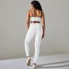 Ribbed Seamless Yoga Set Women Workout Clothes Gym Sportswear High Waist Leggings 2Pcs Sports Suits