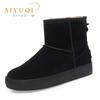 Fashion AIYUQI Snow Boots Female Genuine Leather 2025 New Winter Ankle Boots Women Flat Non Slip Natural Wool Warm Boots Women