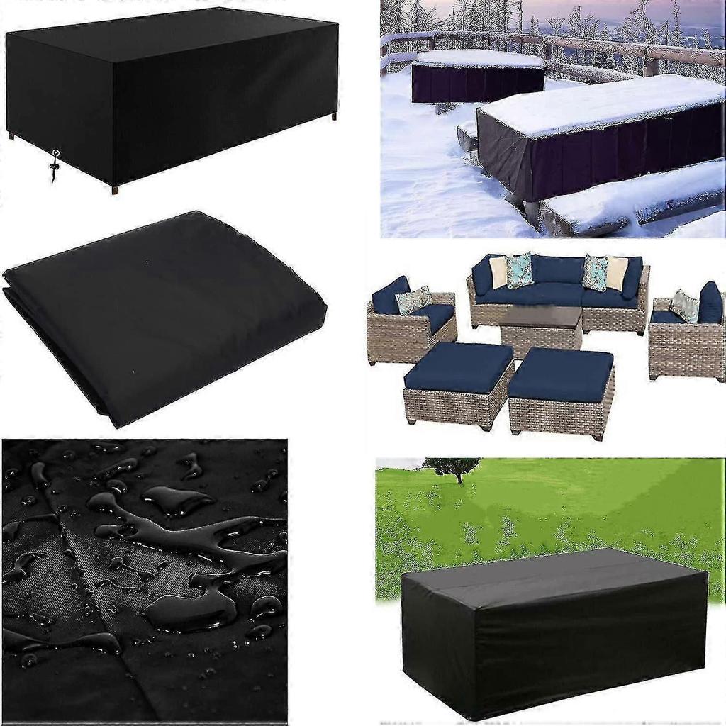 Garden Table Cover Outdoor Furniture Cover 213x132x74cm, Waterproof Garden Table Cover Furniture Protection Cover Rectangular Garden Furniture Cover (