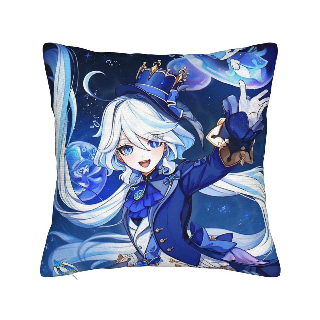 Furina Genshin Impact Waifu Pillowcase Double-Sided Printing Polyester Cushion Cover Decoration Pillow Case Cover Car Square