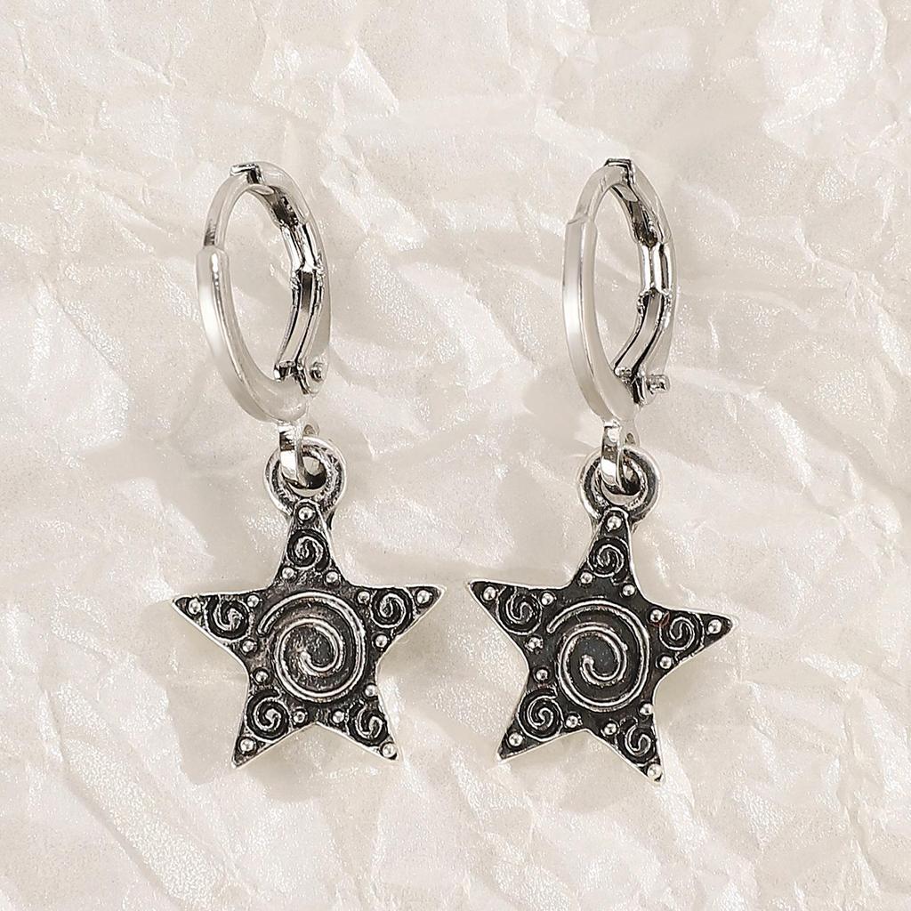 Unisex Silver Crystal Earrings: Classic Hip Hop Party Jewelry Gift