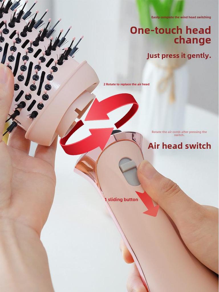 Pieptene Multifuncțional cu Aer Cald, Uscător de Păr și Ondulator cu Ioni Negativi 2008