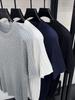 Men's Casual Loose Fit Round Neck Short Sleeve Knit T-shirt - Spring/Summer Solid Color Pullover