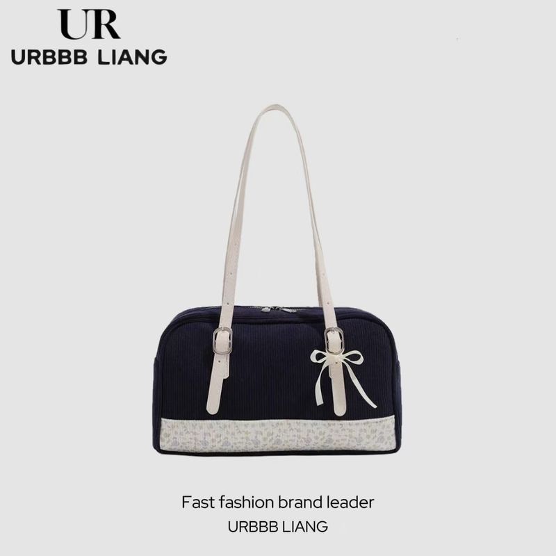 

Женская 2025 Южная Корея Блогерский стиль Винтажный пэчворк Маленький цветочный Большая вместимость Сумка-сатчел Сумка-тоут на одно плечо Dark Blue