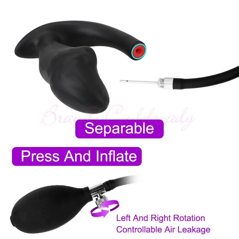Inflatable Anal Plugs Anus Expander Butt Plug Dilator G Spot Stimulator Prostate Massager Sex Toys for Men Women