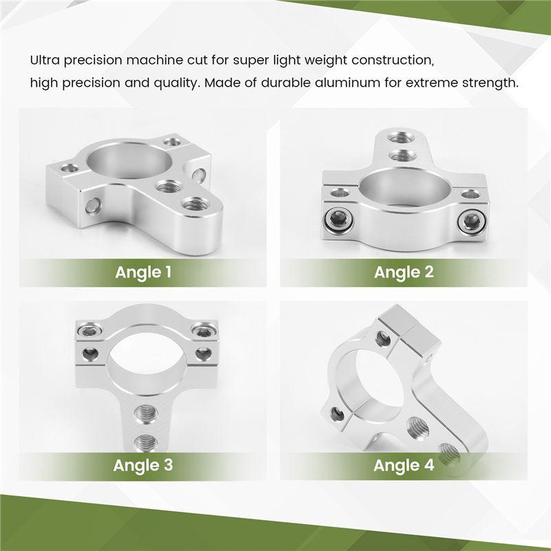 Durable-27Mm Aluminum Steering Damper Fork Frame Mounting Clamp Bracket Foot Fixer For Motorcycle Bike Modification Silver