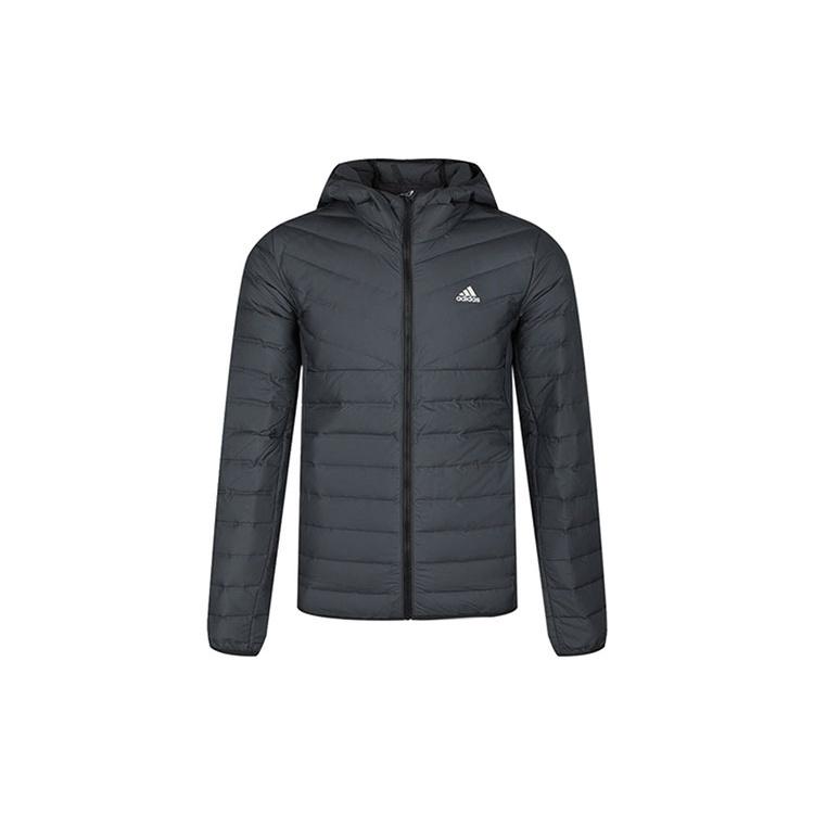 adidas Varilite 3s H J Stay Warm Outdoor logo hooded down Jacket Black Men s DZ1420 XS