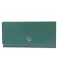 Lanvin En Bleu Rim Thin-Dust Long Wallet, Women's, 483905, Dark Green
