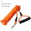 Long Dog Leash Tracking Round Rope Orange Outdoor Walk Training Pet Lead Leash For Medium Large Dog Leashes 3M/5M/10M/15M