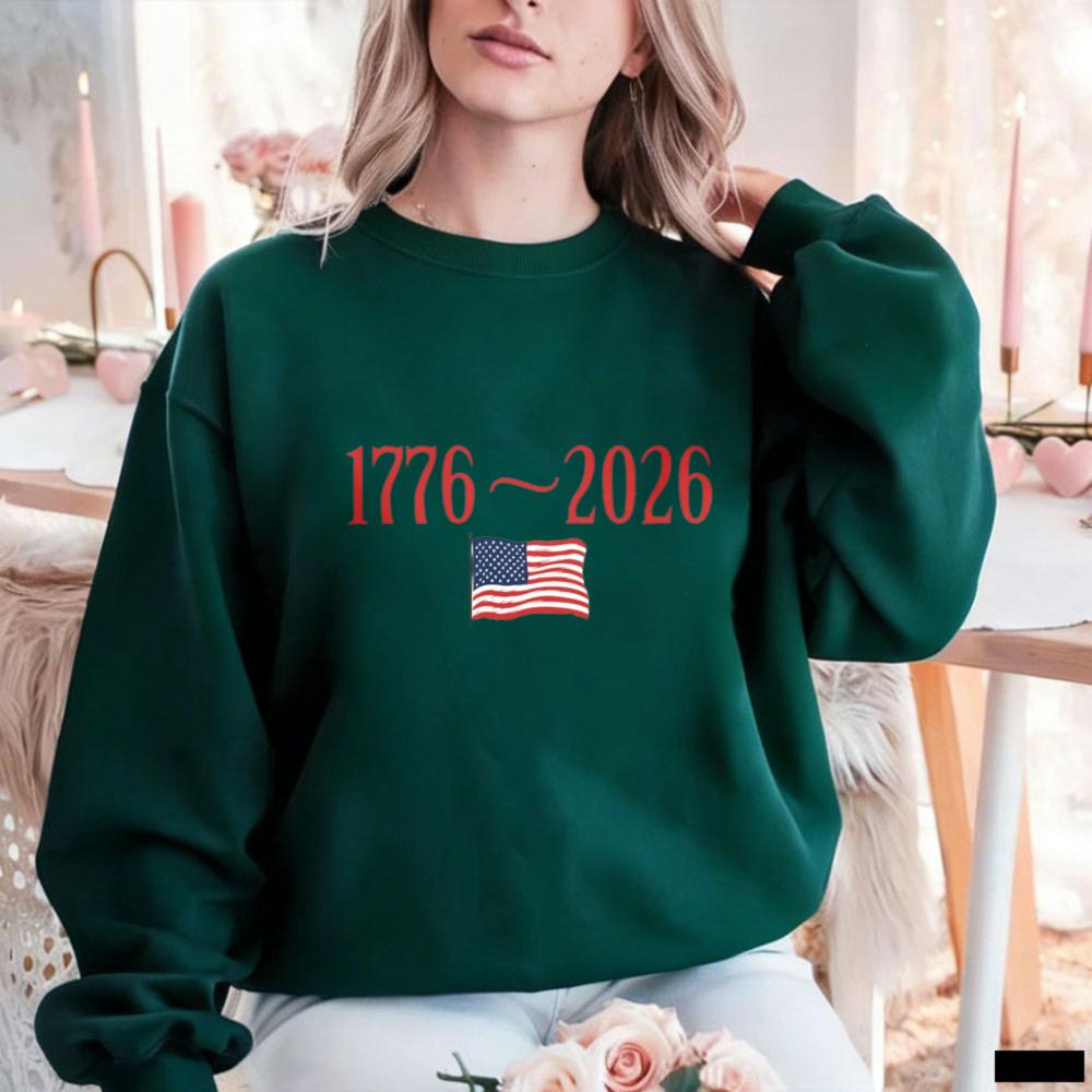 1776-2026 United States Happy Independence Day Sweatshirt of Freedom Patriotic Anniversary Gift Keep Warm Matching Hoodies Tops
