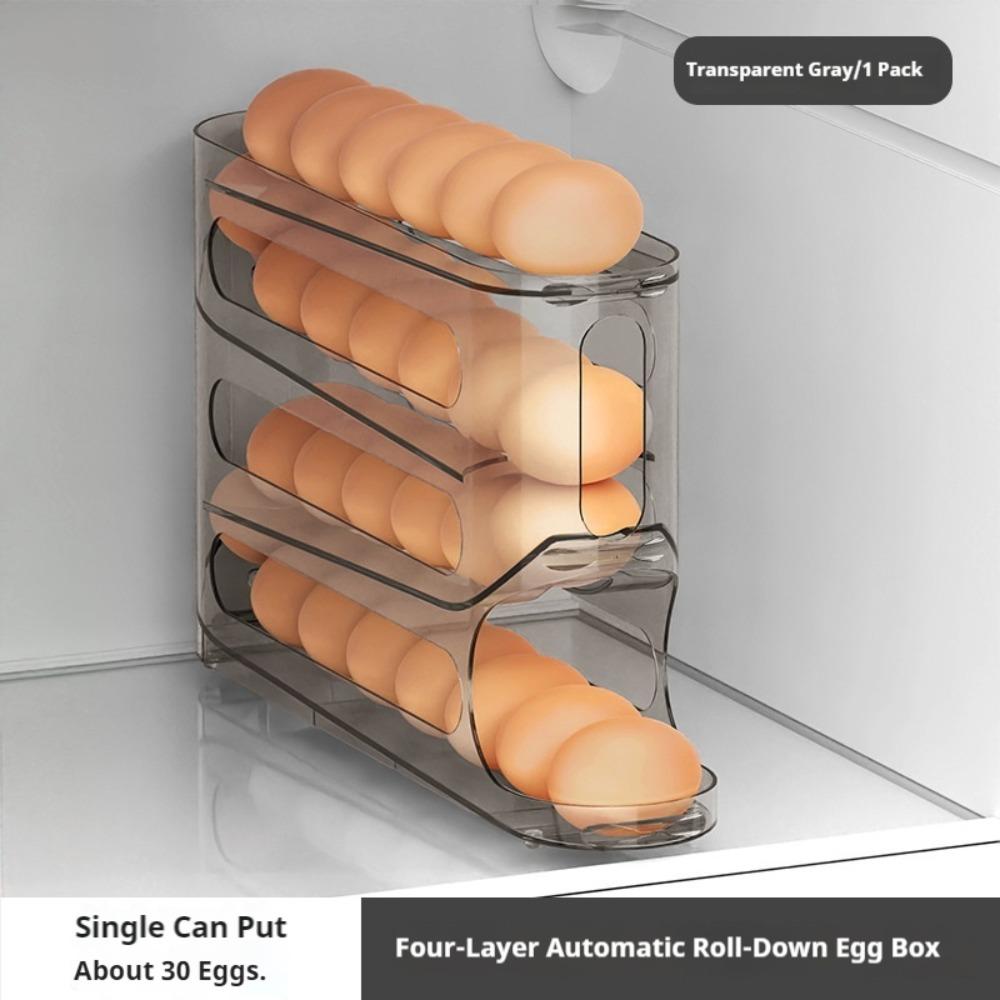 Large Capacity Egg Roller Rack Household Egg Organiser New Automatic Egg Roller