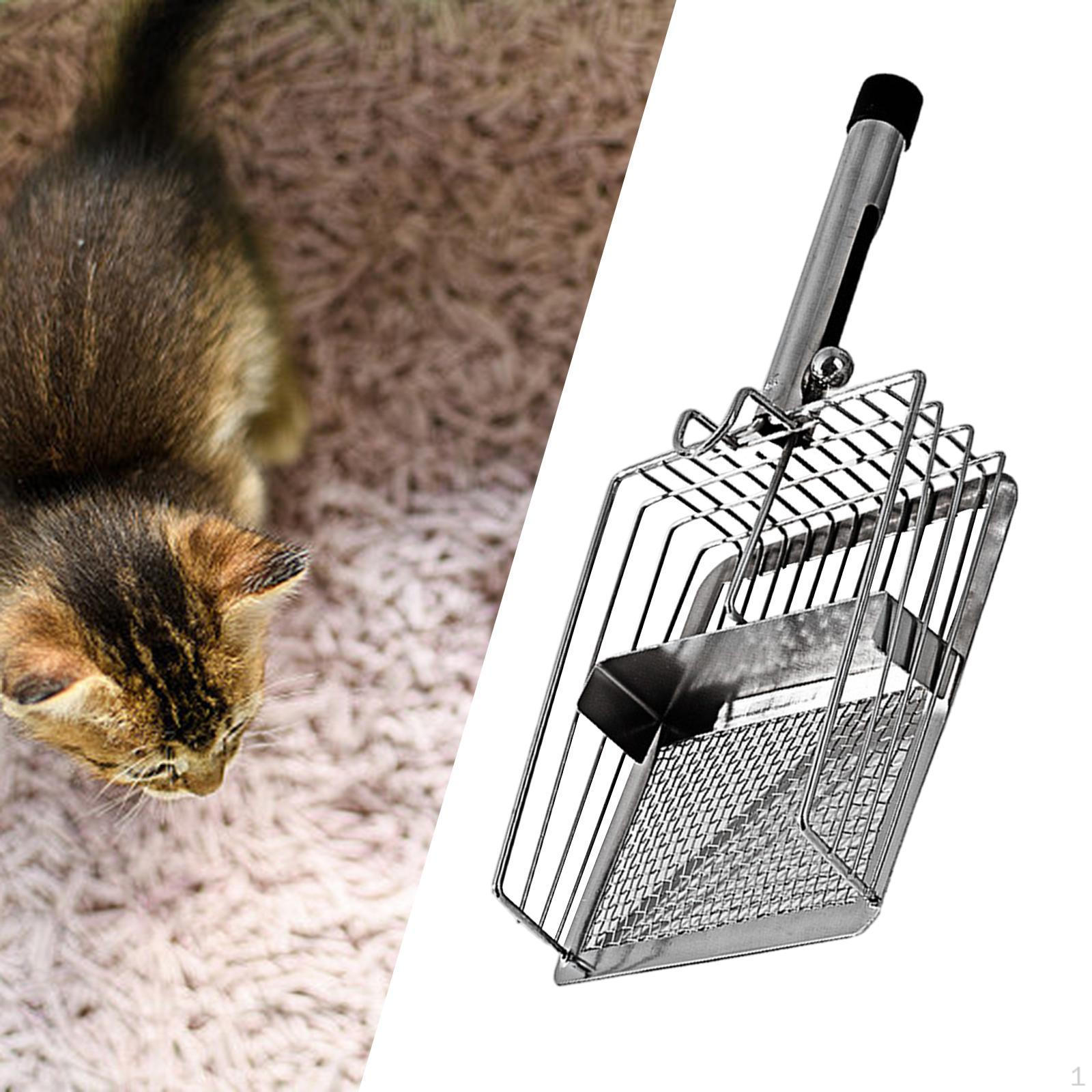 

Совок для кошачьего туалета, лопата для песка, инструмент для чистки, удобный захват, подстилка для домашних животных, быстрое просеивание, металл