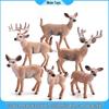 Simulated Christmas Reindeer and White-Tailed Deer Ornament Set