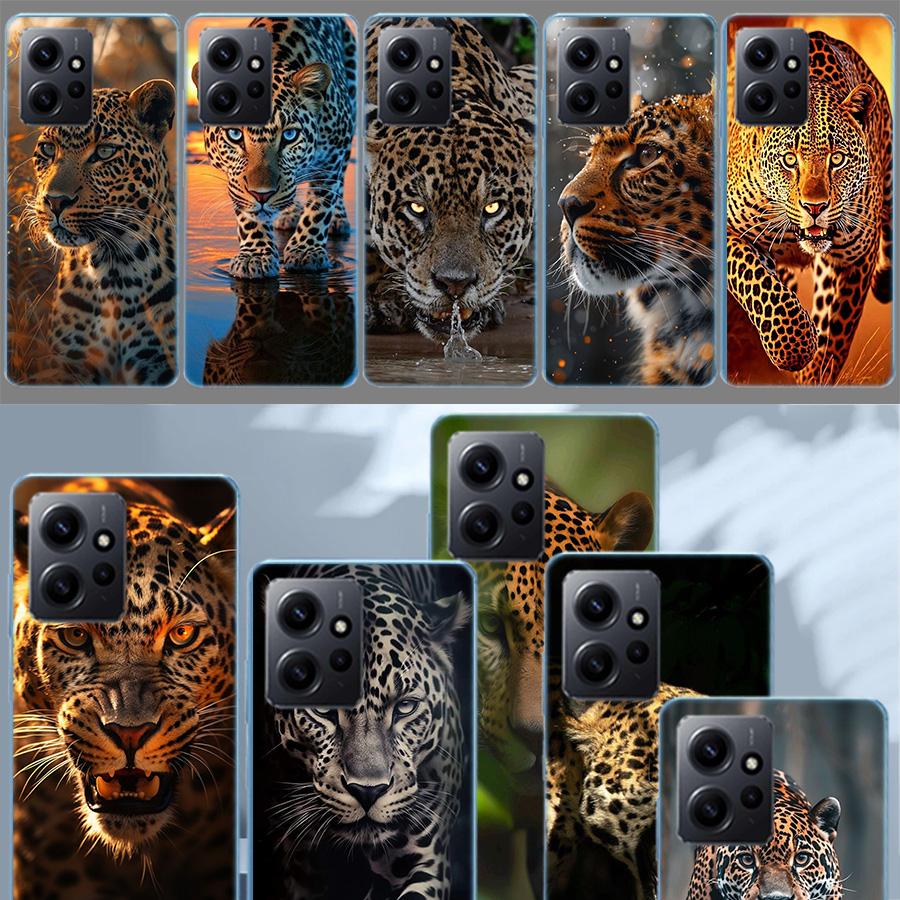Majestic Leopard Phone Case For Redmi Note 14 15 Pro 5G 13 12 Pro Plus 11 11T 11E 11S 10 Pro 10S 9 9S Cover Cell Clear TPU Capa