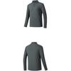 Anta Champion All-Weather Series Solid Color Stand Collar Comfortable Moisture-Wicking Versatile Long Sleeve T-Shirt Men Tops Basic-Black 152520401-3