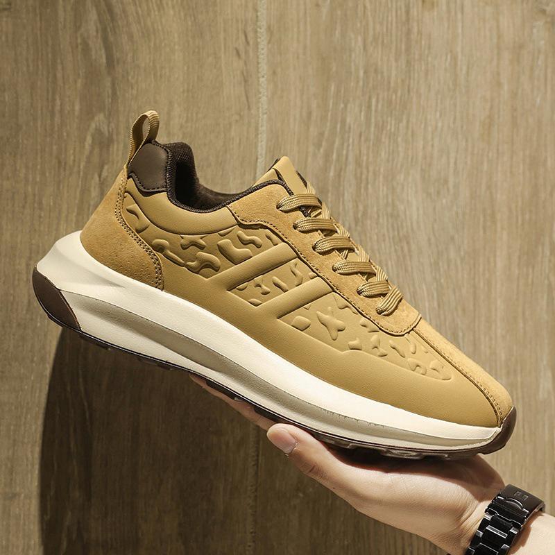 

Мужские модные кожаные кроссовки для бега на открытом воздухе и повседневные кроссовки для папы 39 абрикосовый