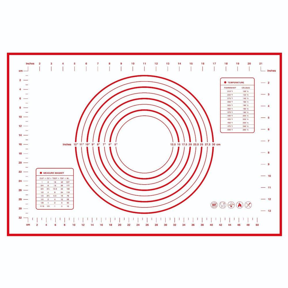 Kneading Dough Mat Silicone Baking Mat Pizza Cake Dough Maker Pastry Kitchen Cooking Grill Gadgets Bakeware Table Mats Pad Sheet