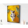 Trendy Bathroom Cat Pooping Reading In The Toilet Animal Canvas Painting Wall Art Print Bathroom Home WC Decor