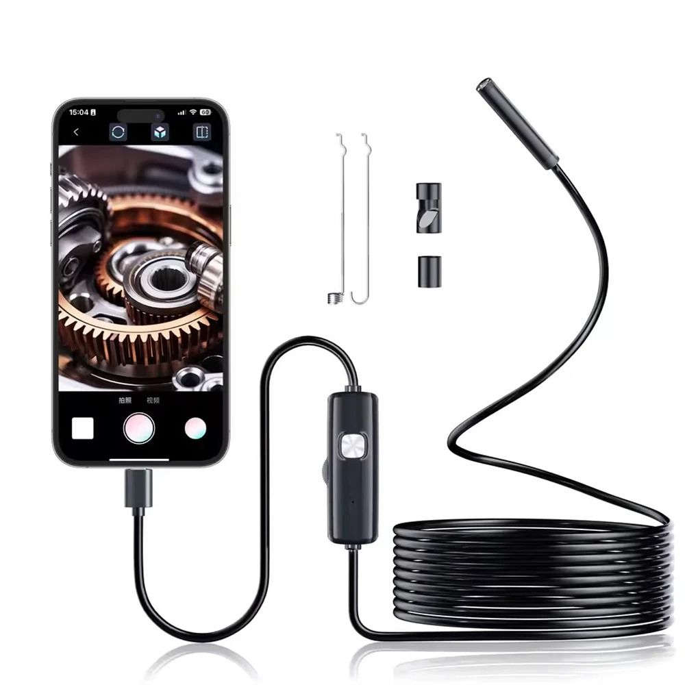 6 LED Lights Type-C Endoscope Camera Adjustable Brightness Mini Endoscope  Android Devices