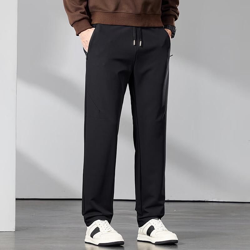 FAPAI Men's Easy Care Straight Leg Casual Pants