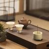 Creative Pink Ceramic Incense Holder: Small Japanese Aromatherapy Burner for Home and Indoor Decor.