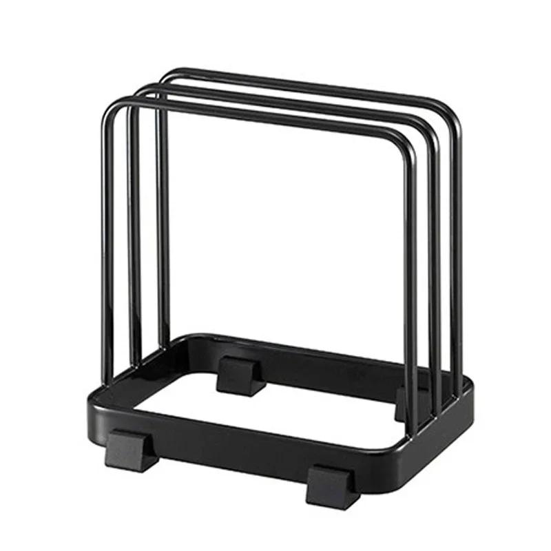 

Многоярусная подставка для разделочных досок Кухня Простой однотонный Вертикальная организация хранения Поддон для слива Сушилка для посуды Органайзер для раковины чёрный