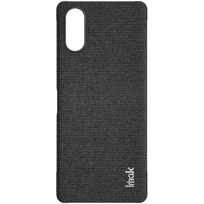 IMAK Ruiyi Series for Sony Xperia 5 V Case Cloth Texture Shell Shockproof PU Leather+PC Cell Phone Cover