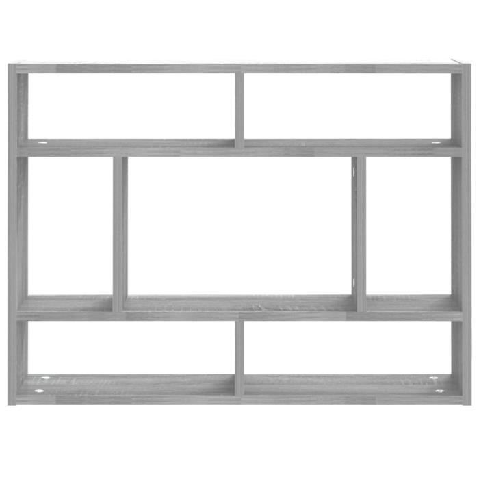 VidaXL Wall Shelf Sonoma Grey 75x16x55 Cm Engineered Wood 815844