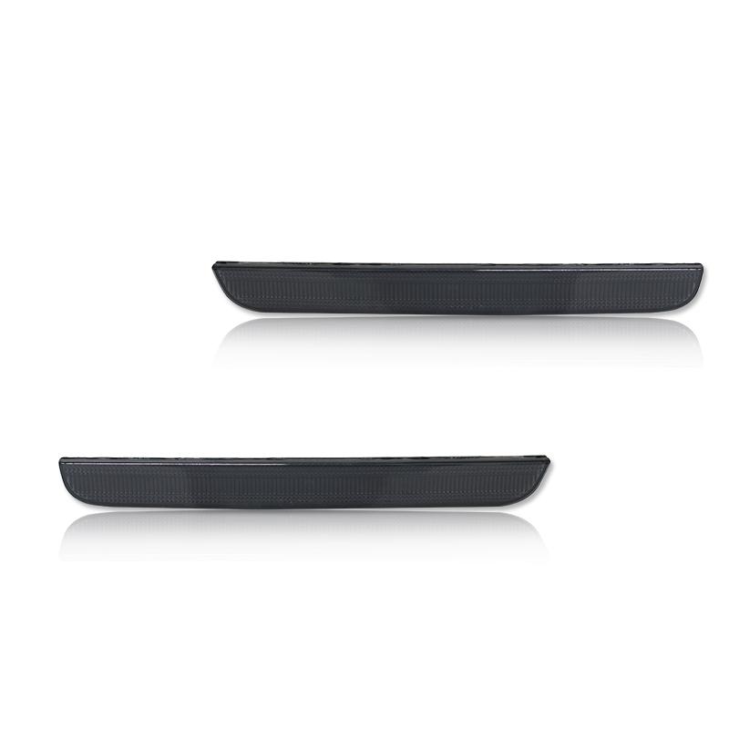 Smoked Lens Car Rear Bumper Reflector Light Tail Brake Light Cover Housings Kit For 2015-2022 Dodge Challenger No Bulb / Socket