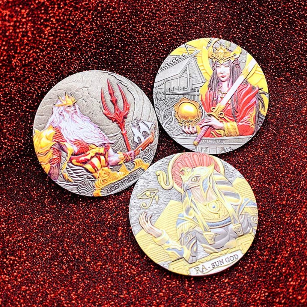 Ancient Greek Egyptian Sun -plated Medal