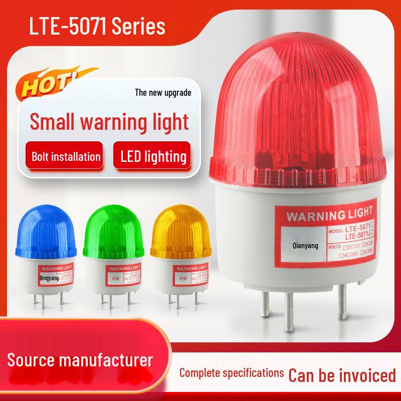 LTE-5071J LED Strobe Warning Light with Sound Alarm for Vehicle, 12V/24V/220V