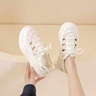Ins Breathable Little White Shoes Student Korean Version of Female Tide 2025 Summer New Mesh Board Shoes Street Shooting Sports Shoes Q828