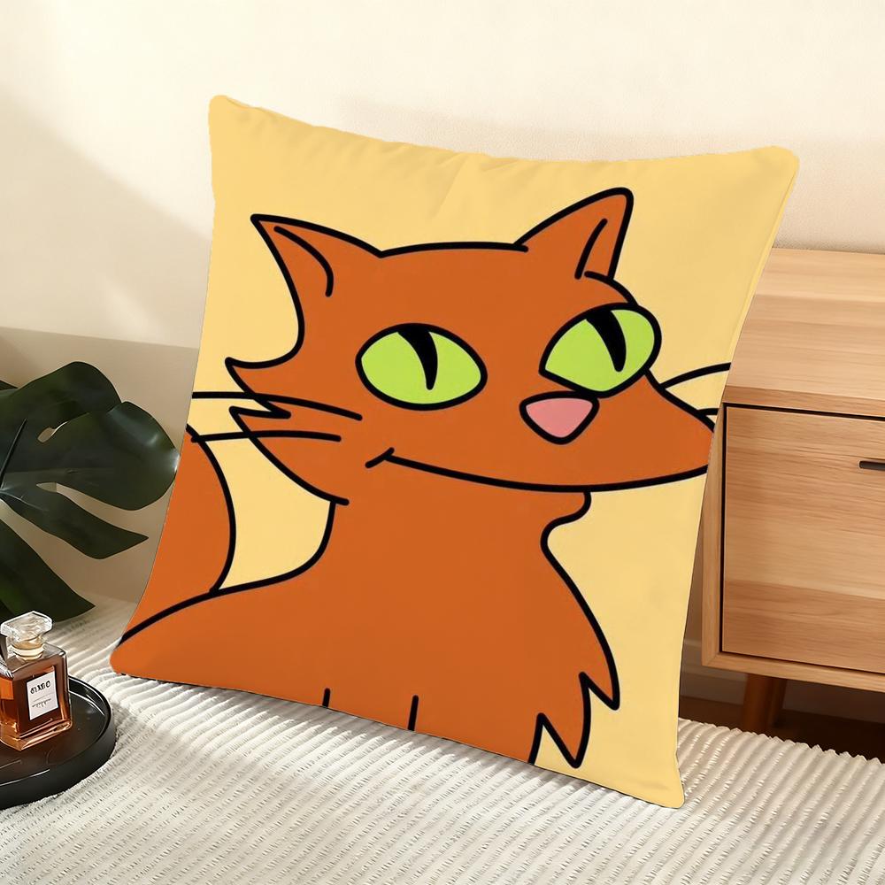 S-S-Simpson Family Anime Cushion Cover Silky Short Plush Home Sofa Cushion Cover - Invisible Zipper Home Decoration