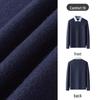 MONTAGUT Men's Faux Two-Piece Business Casual Lapel Knitted Sweater